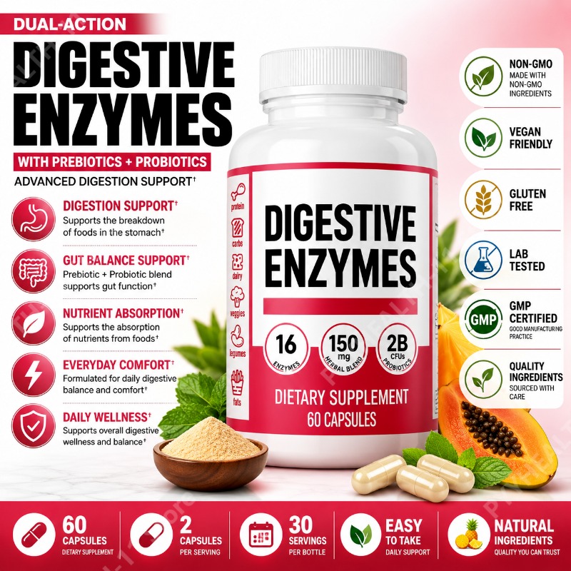 Digestive Enzymes with Prebiot - Digestive Enzyme Blend ulasan dan harga