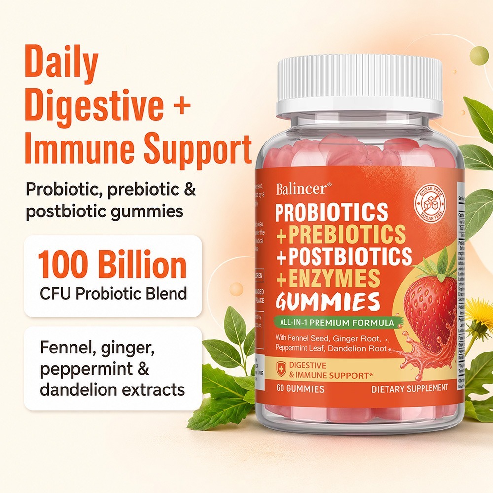 Probiotic Gummies, Prebiotics  - Digestive Enzyme Blend ulasan dan harga