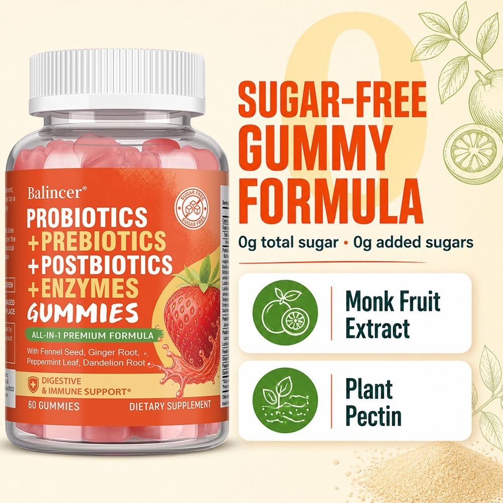 Probiotic Gummies - Contains P - Digestive Enzyme Blend ulasan dan harga