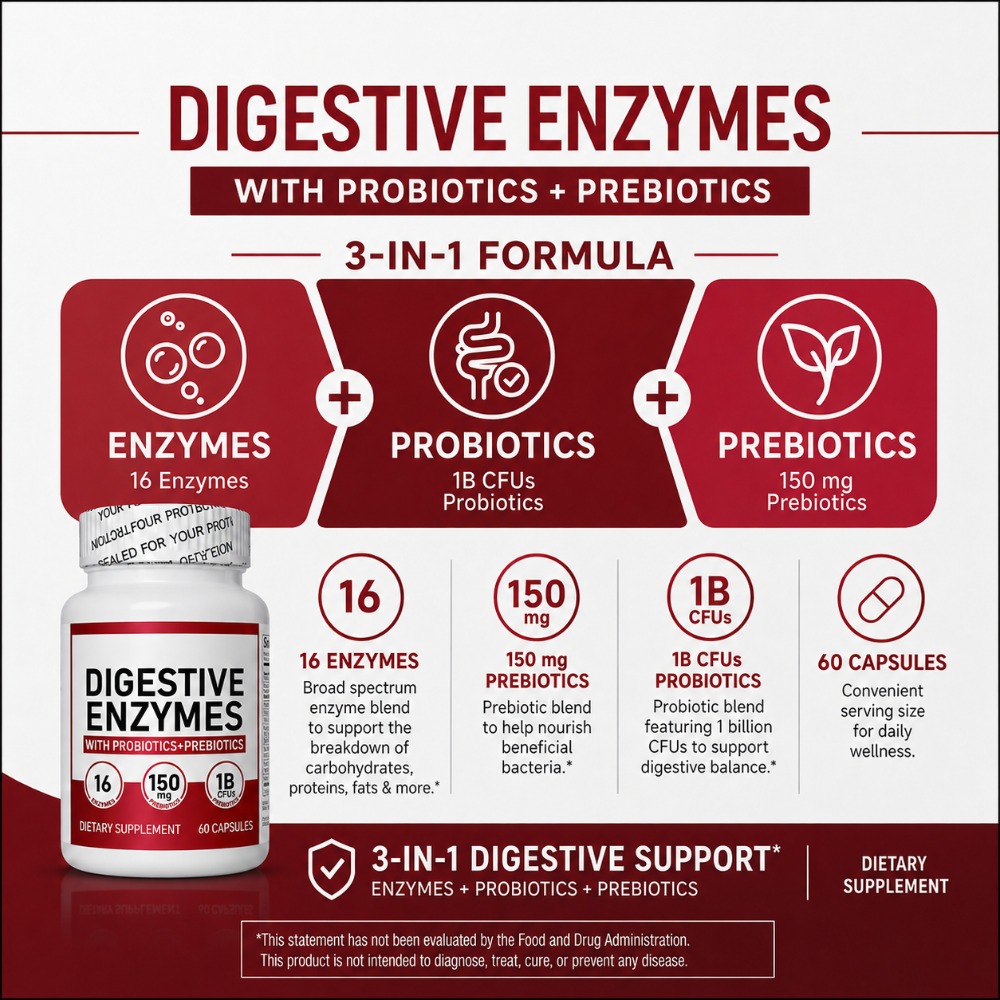 Digestive Enzymes with 1 Billi - Digestive Enzyme Blend ulasan dan harga