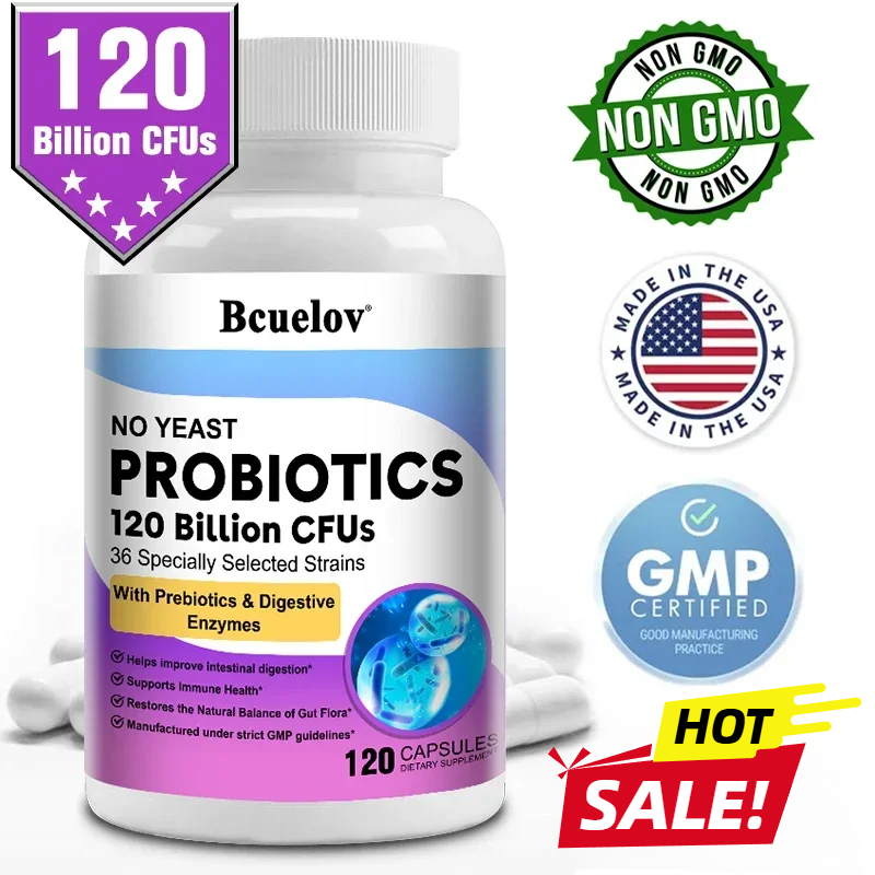 Probiotics 120 Billion CFU 36  - Digestive Enzyme Blend ulasan dan harga