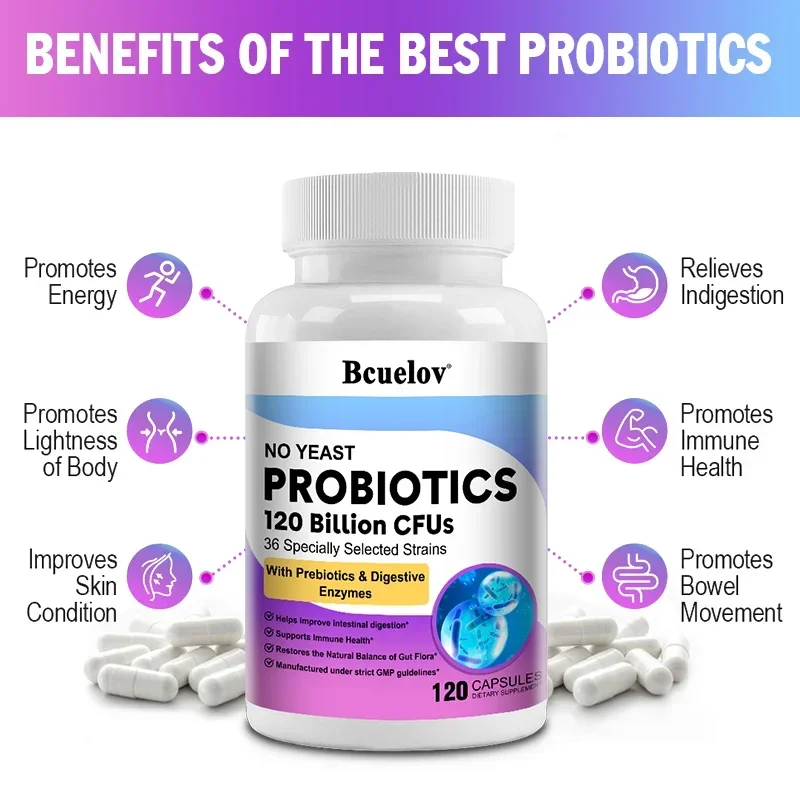 Probiotics 120 Billion CFU 36  - Digestive Enzyme Blend ulasan dan harga
